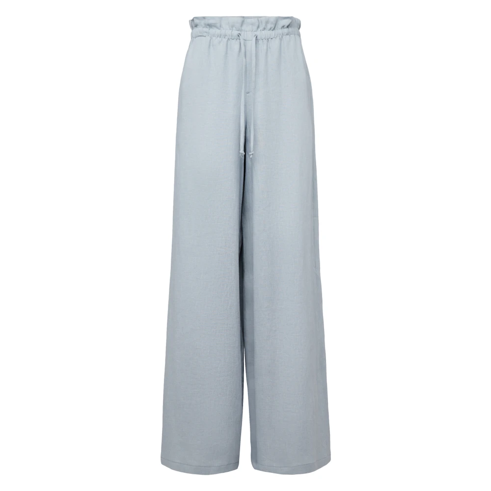 Drykorn Women's Blue Wide Trousers, W27 L32, Dwindle 10 Paperbag Trousers