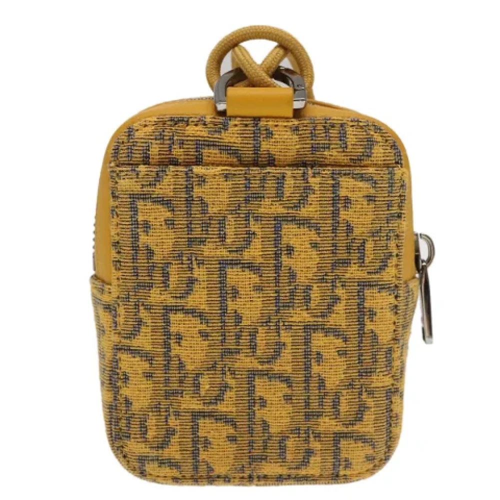 Dior Vintage Pre-owned Canvas shoulder-bags Yellow Heren