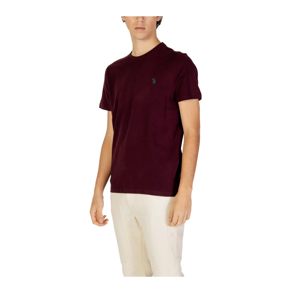 U.s. Polo Assn. Bordeaux Katoenen T-Shirt Red Heren