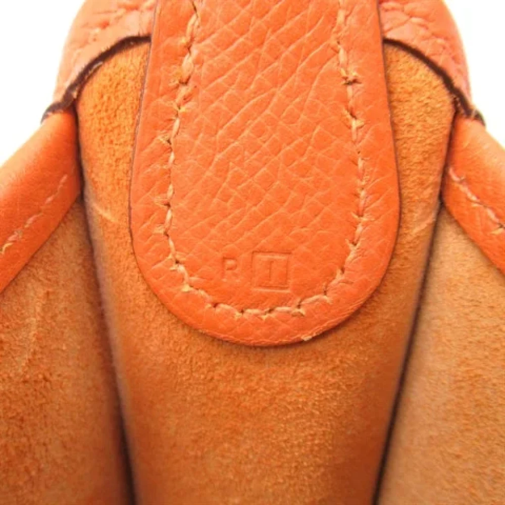 Hermès Vintage Pre-owned Leather shoulder-bags Orange Dames