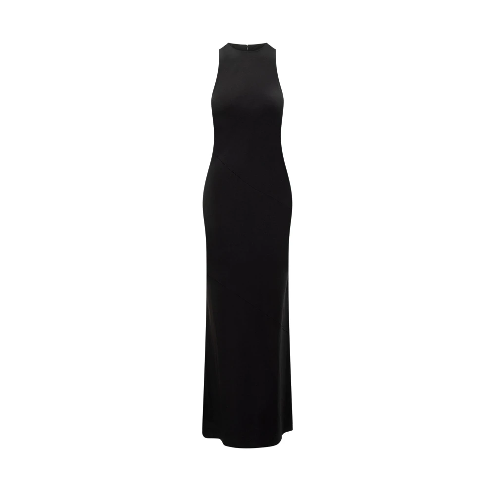 Ami Paris Biais Gesneden Jurk Black Dames