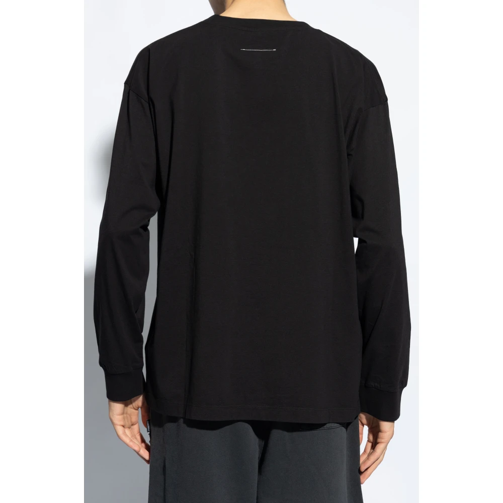 MM6 Maison Margiela Bedrukt T-shirt Black Heren