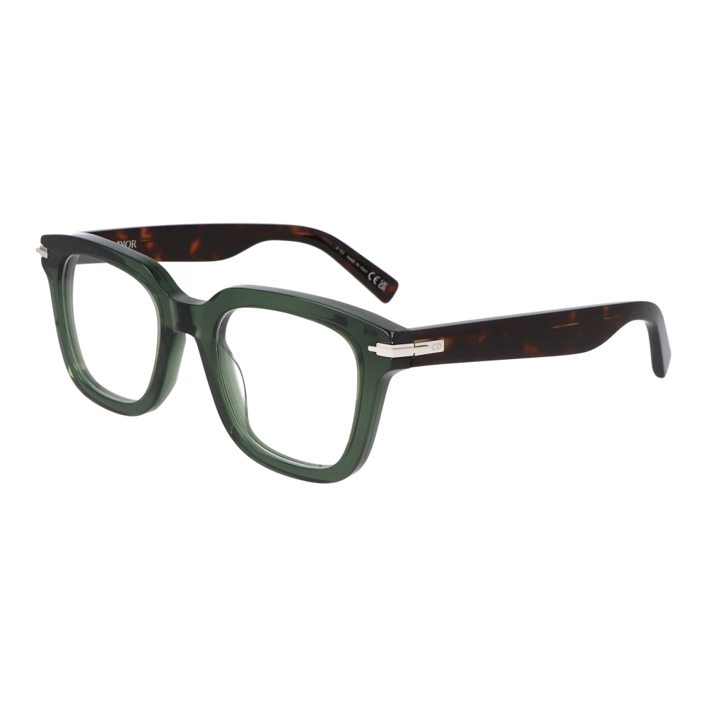 Dior Fyrkantig ram glasögon Svart Kostym Green, Unisex