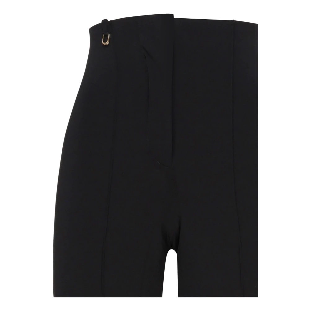 Jacquemus Zwarte Flare Hoge Taille Broek Black Dames