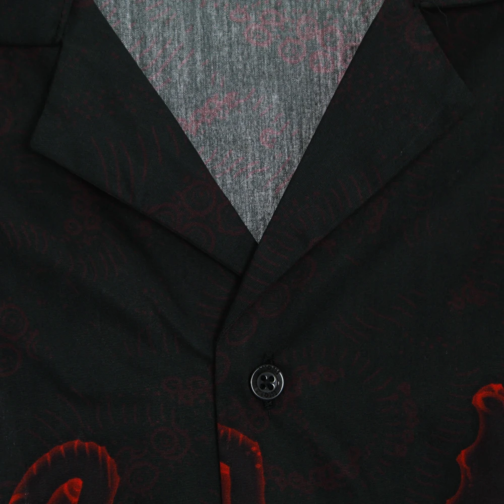 Octopus Zwarte korte mouw shirt Abyss Black Heren
