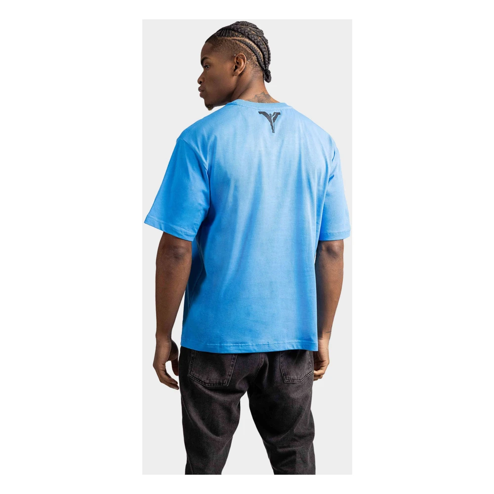 carlo colucci Icarius Heren T-Shirt Blauw Casual en Trendy Blue Heren