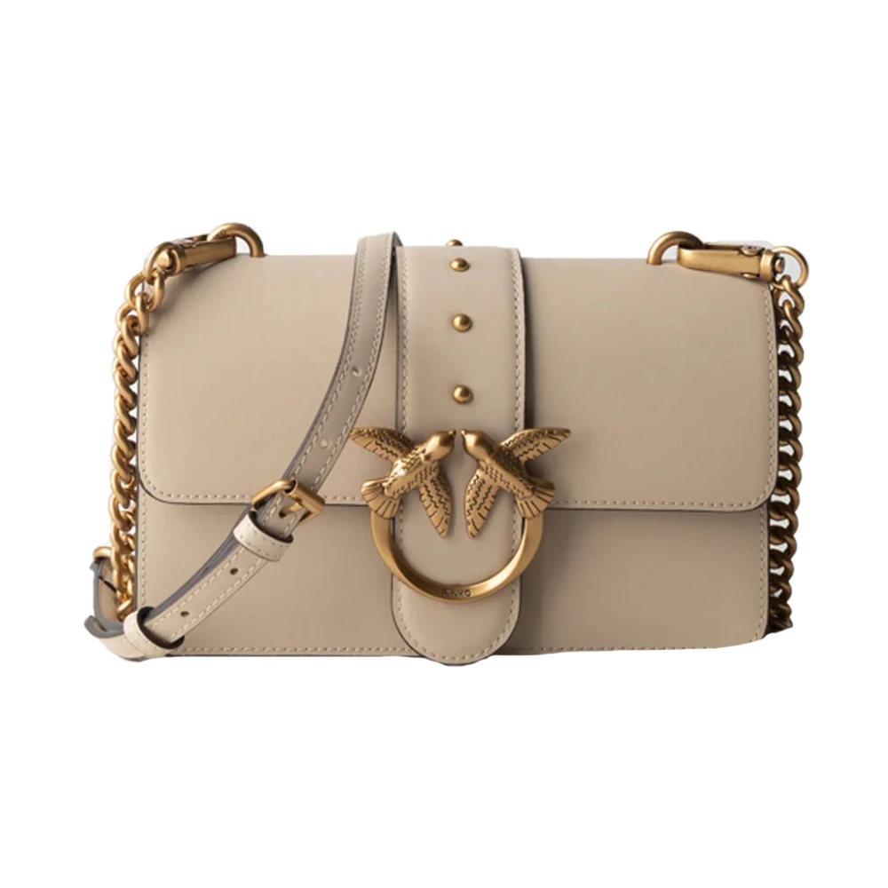 Pinko Women's Beige Love One Mini St.cl Vitello Seta