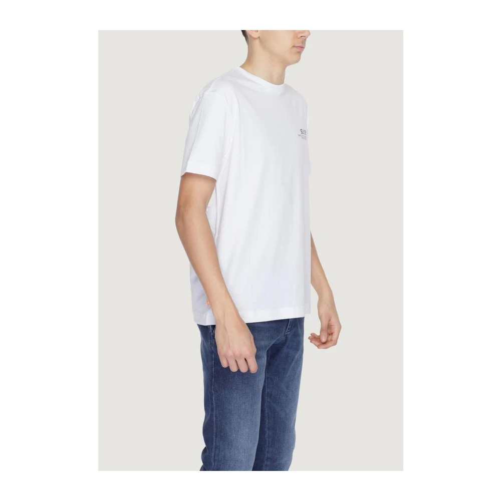 Suns Witte Katoenen T-Shirt Collectie voor Mannen White Heren