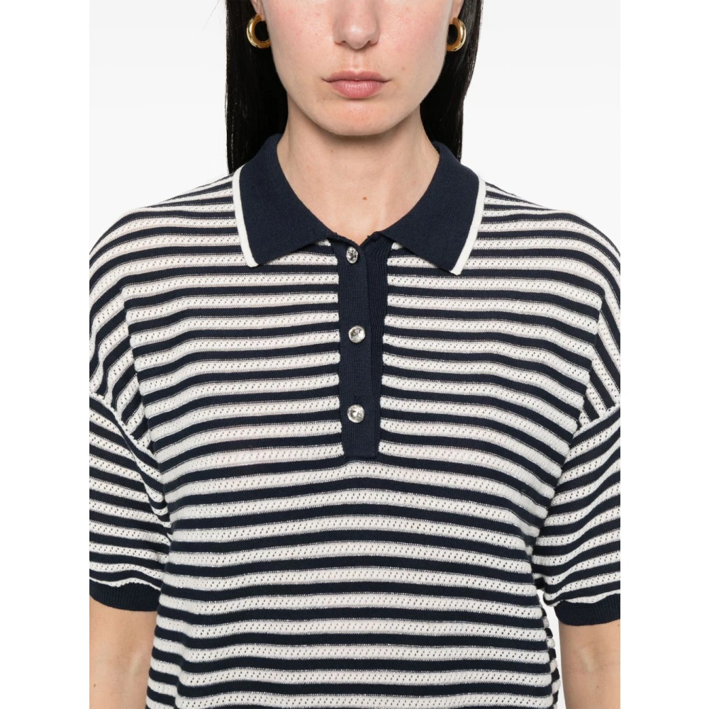 Twinset Blauwe Polo T-shirts en Polos Blue Dames