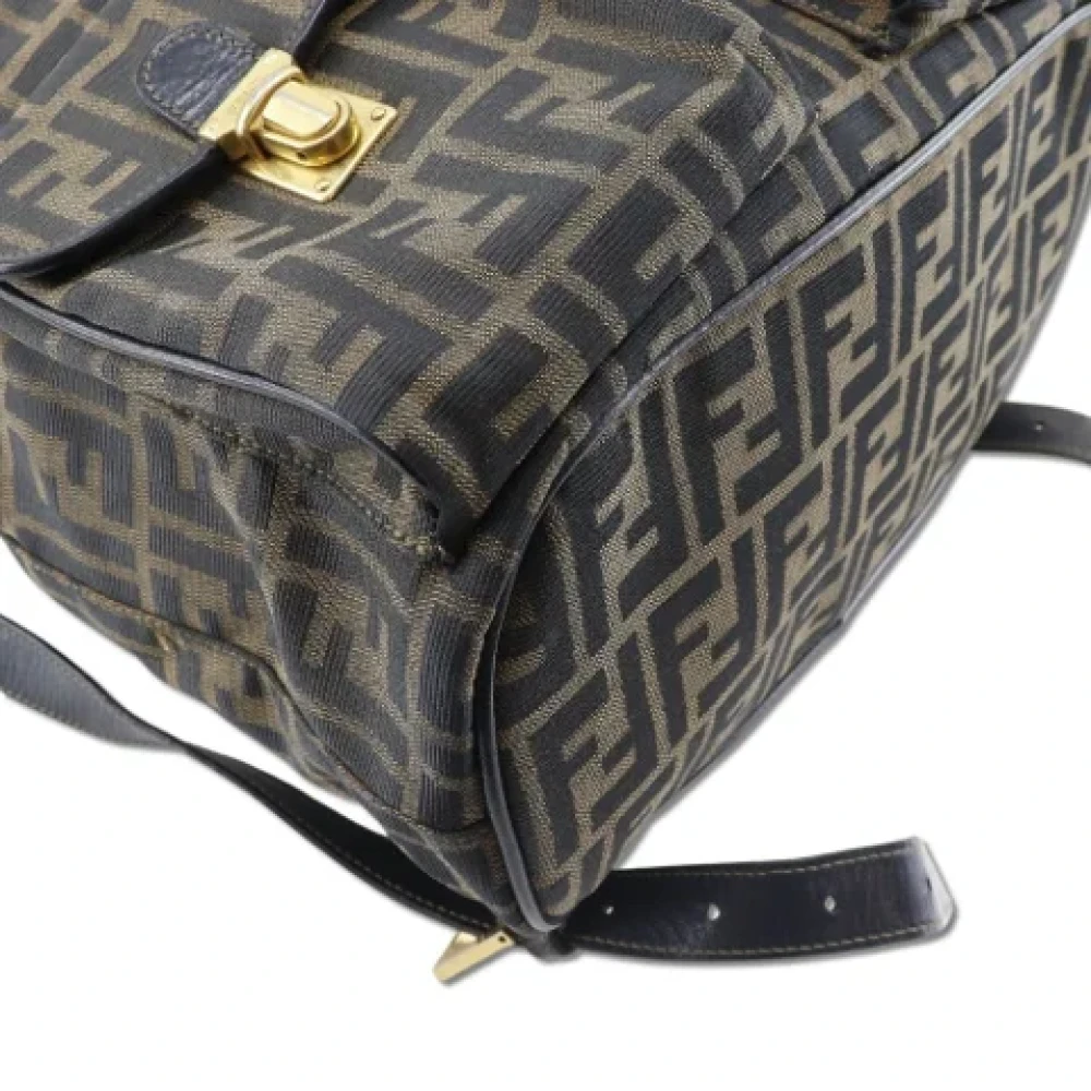 Fendi Vintage Pre-owned Canvas shoulder-bags Brown Dames