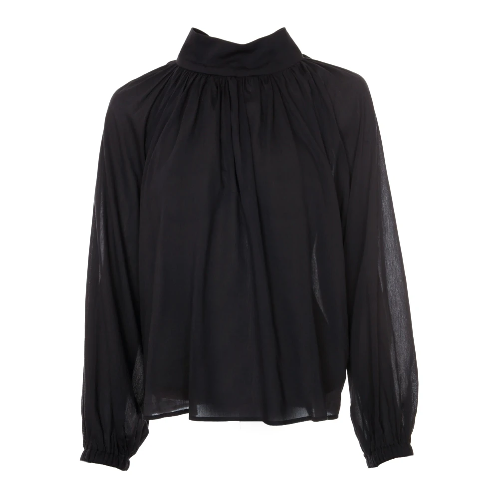 Drykorn Elegante Blouse met Opstaande Kraag Blue Dames