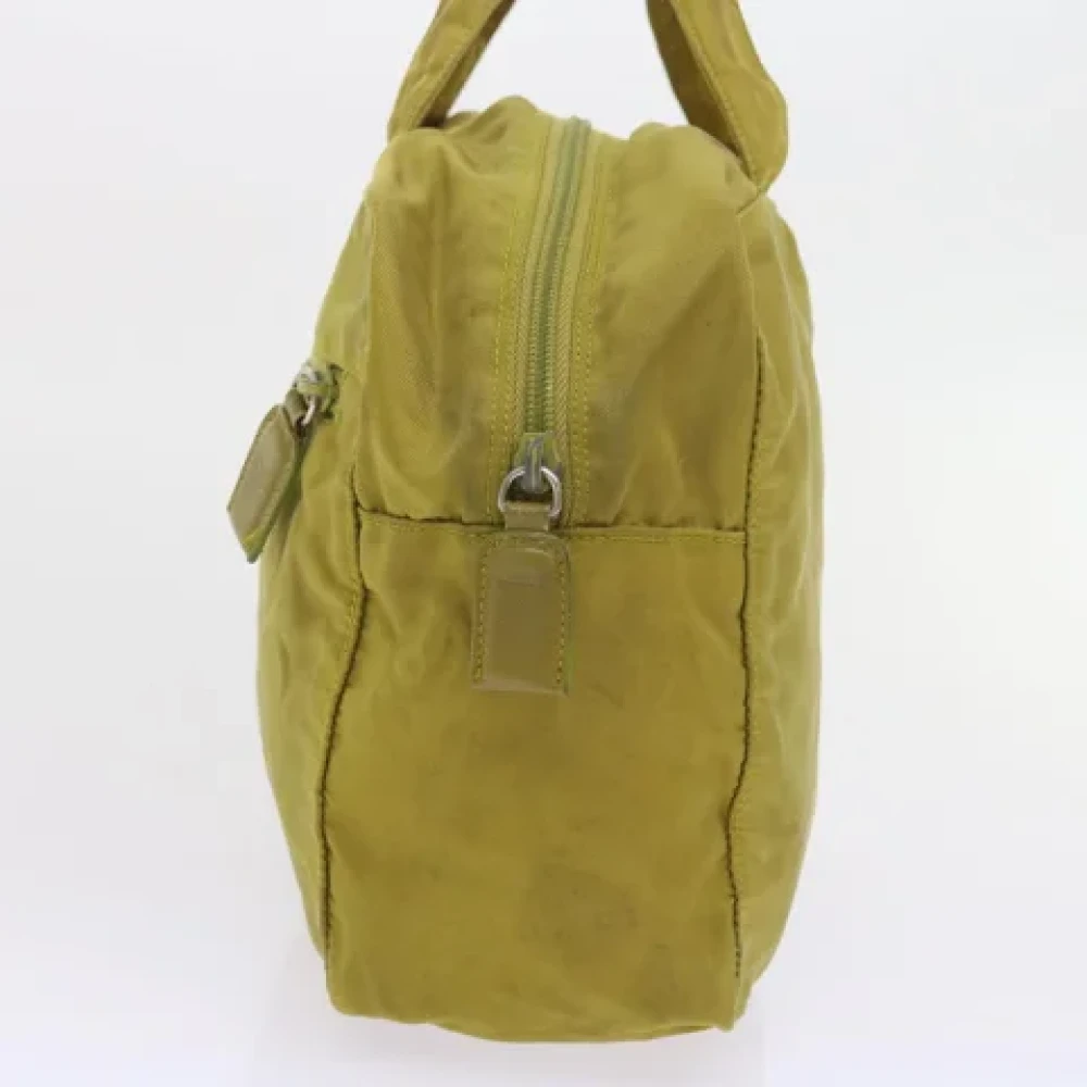 Prada Vintage Pre-owned Fabric handbags Yellow Dames