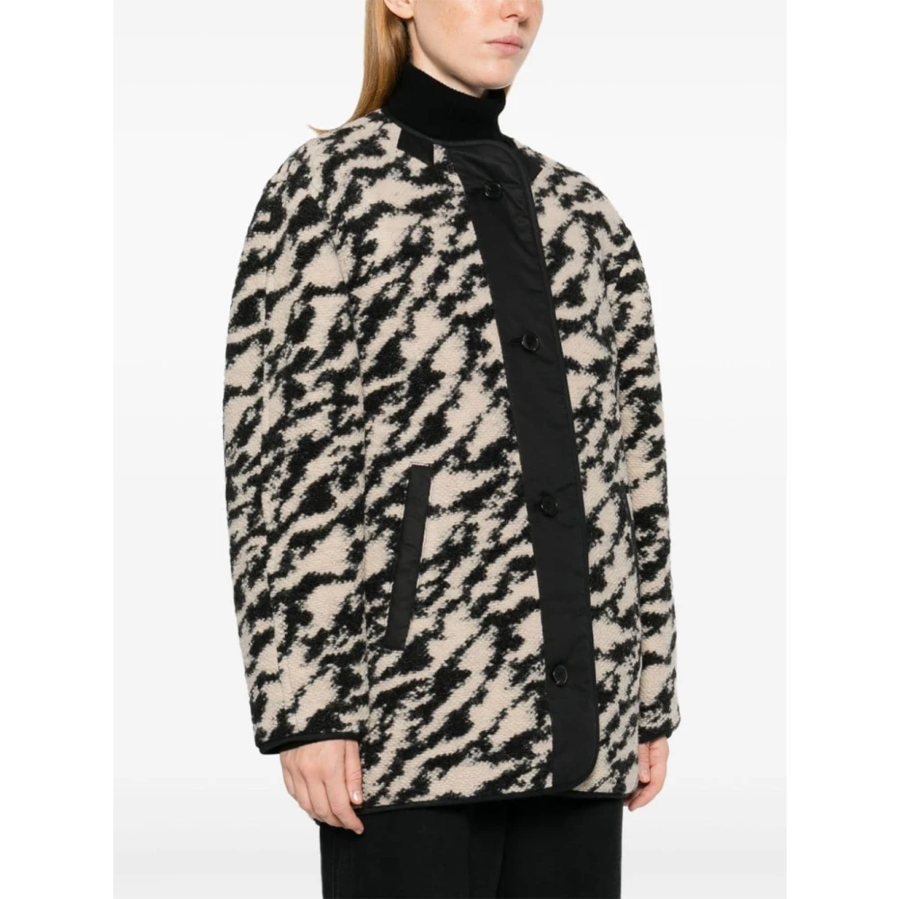 Isabel Marant Étoile Zwarte Jassen & Mantels Aw24 Black Dames