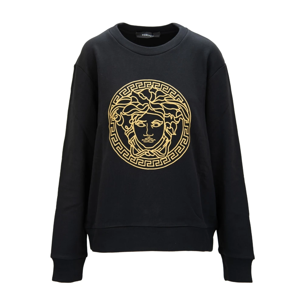 Versace Women's Black Pullover Sweatshirt - Sweatshirts - M - Sweatshirts & Hoodies