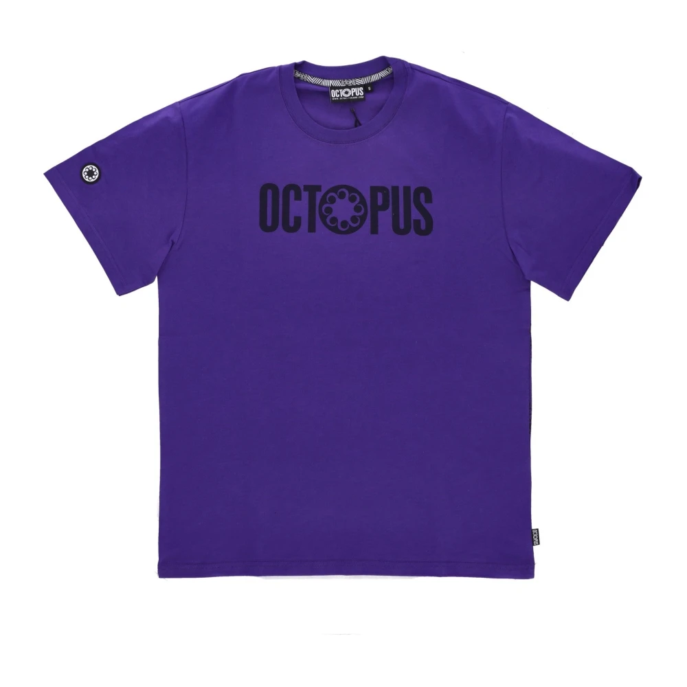 Octopus Paarse Logo Tee Korte Mouw Purple Heren