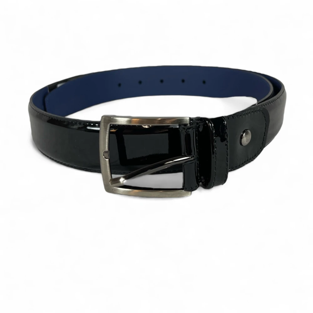 Van Bommel Floris Heren Riem Zwart Lakleer Black Heren