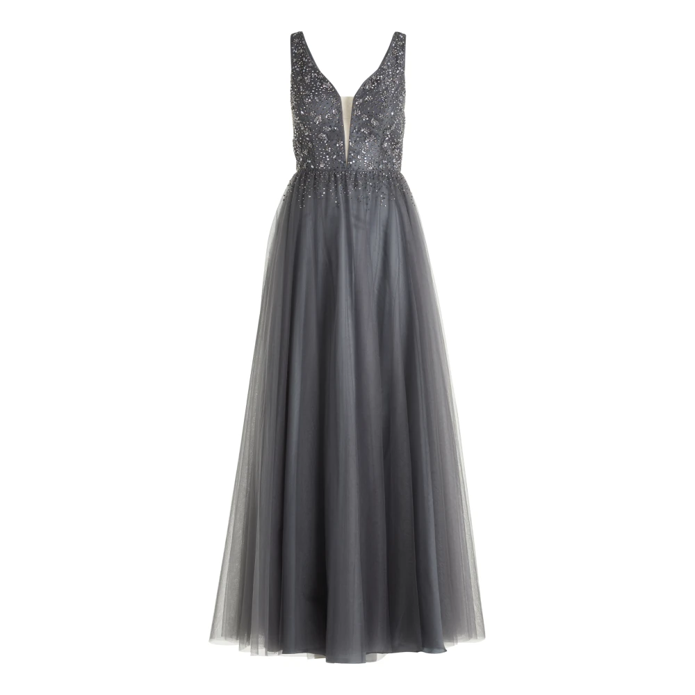 Vera Mont Geborduurde Avondjurk Gray Dames