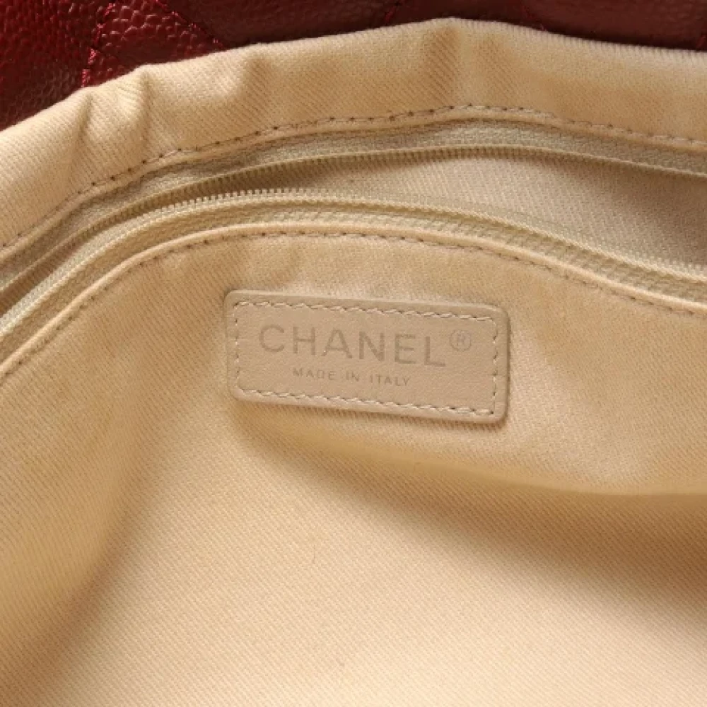 Chanel Vintage Pre-owned Leather crossbody-bags Red Dames