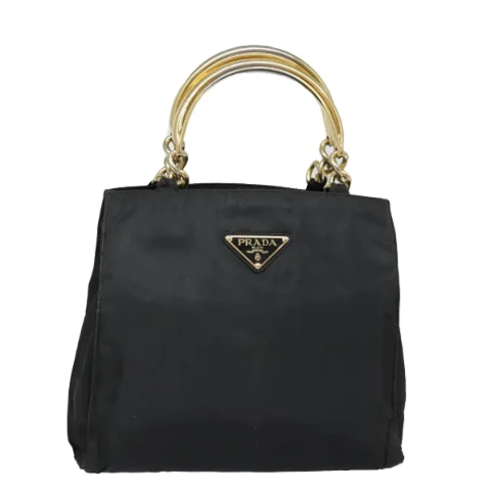 Prada Vintage Pre-owned Nylon handbags Black Dames
