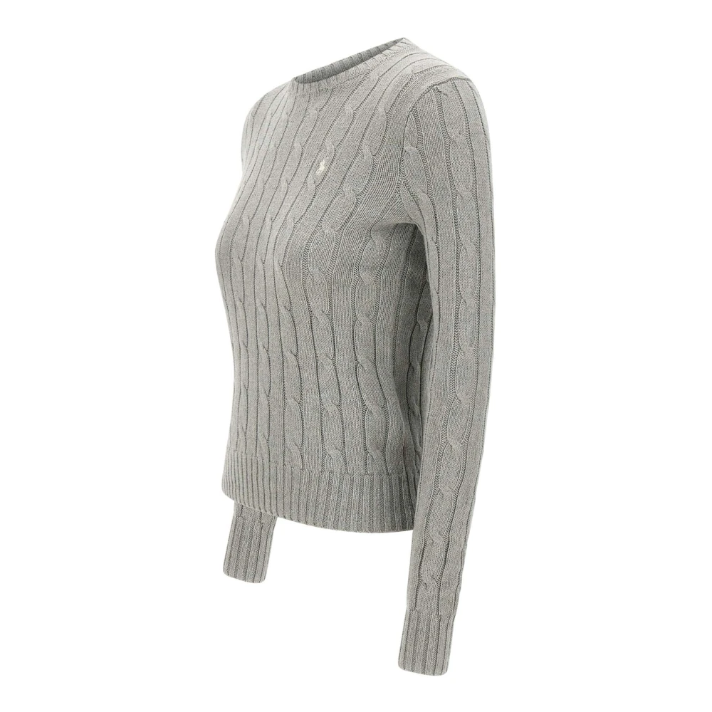 Polo Ralph Lauren Grijze Cable Knit Sweater 'Bsr' Gray Dames