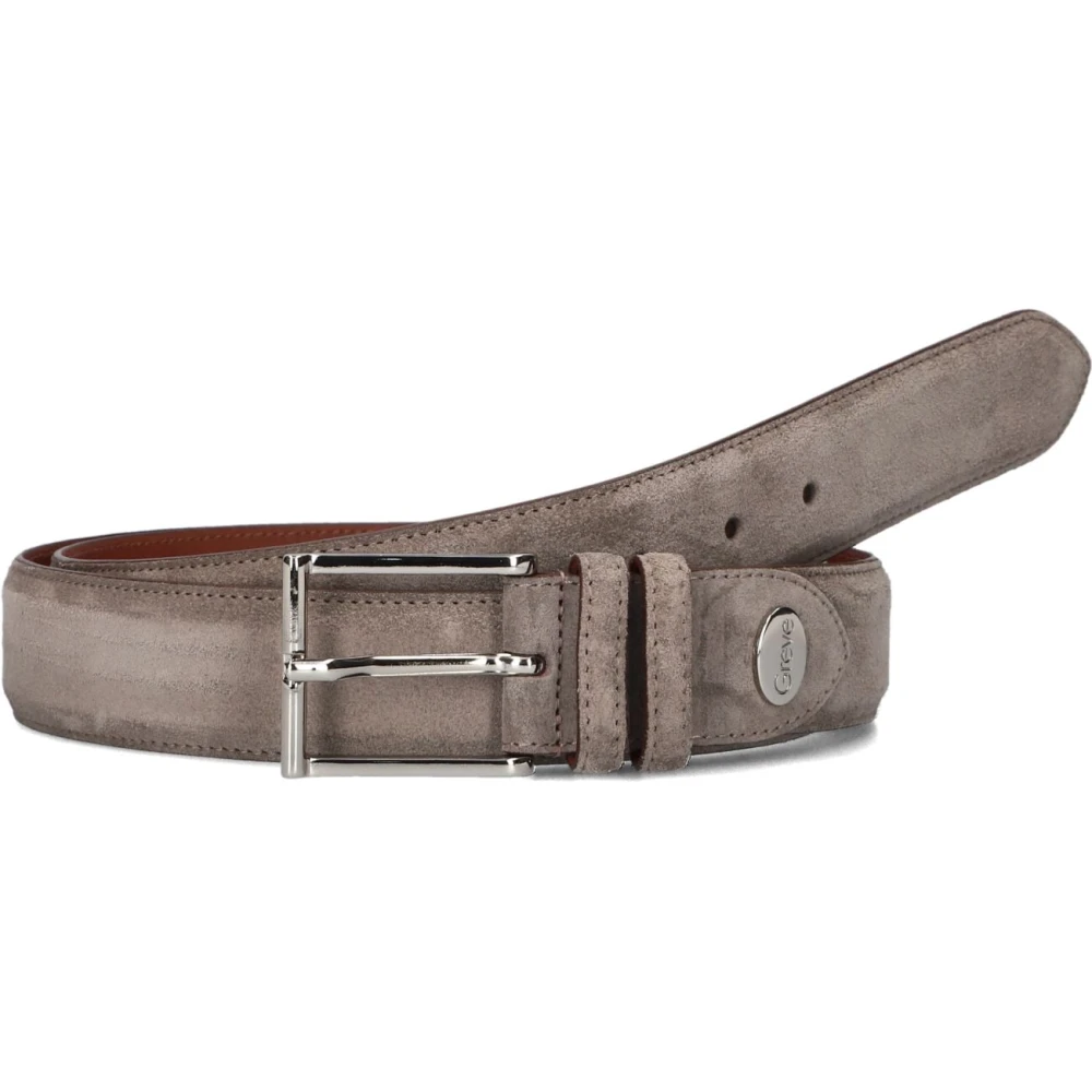 Greve Bruin Leren Riem Brown Heren