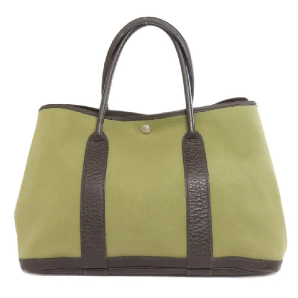 Hermès Vintage Pre-owned Canvas totes Green Dames