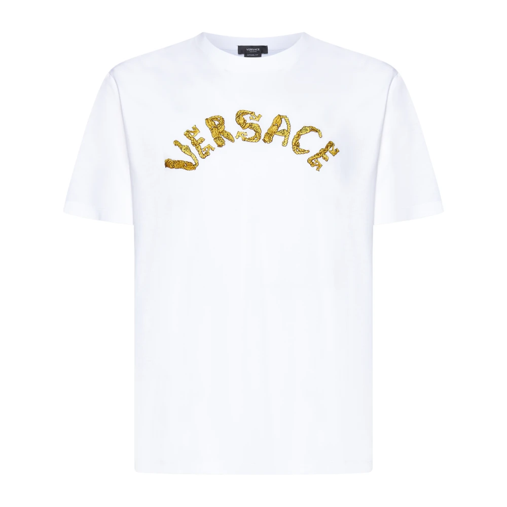 Versace Slim Fit T-shirts och Polos White, Herr