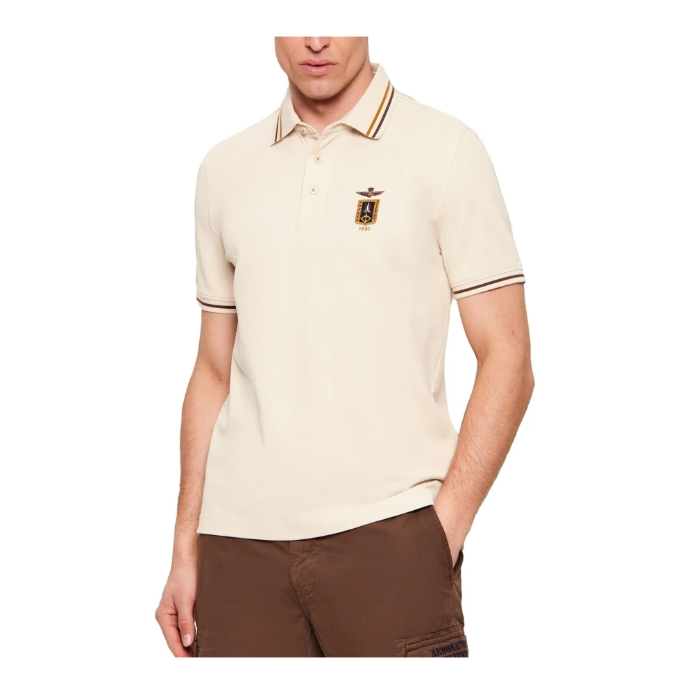 Aeronautica Militare Men's Beige Polo Shirts, 3XL, Frecce Tricolori Polo