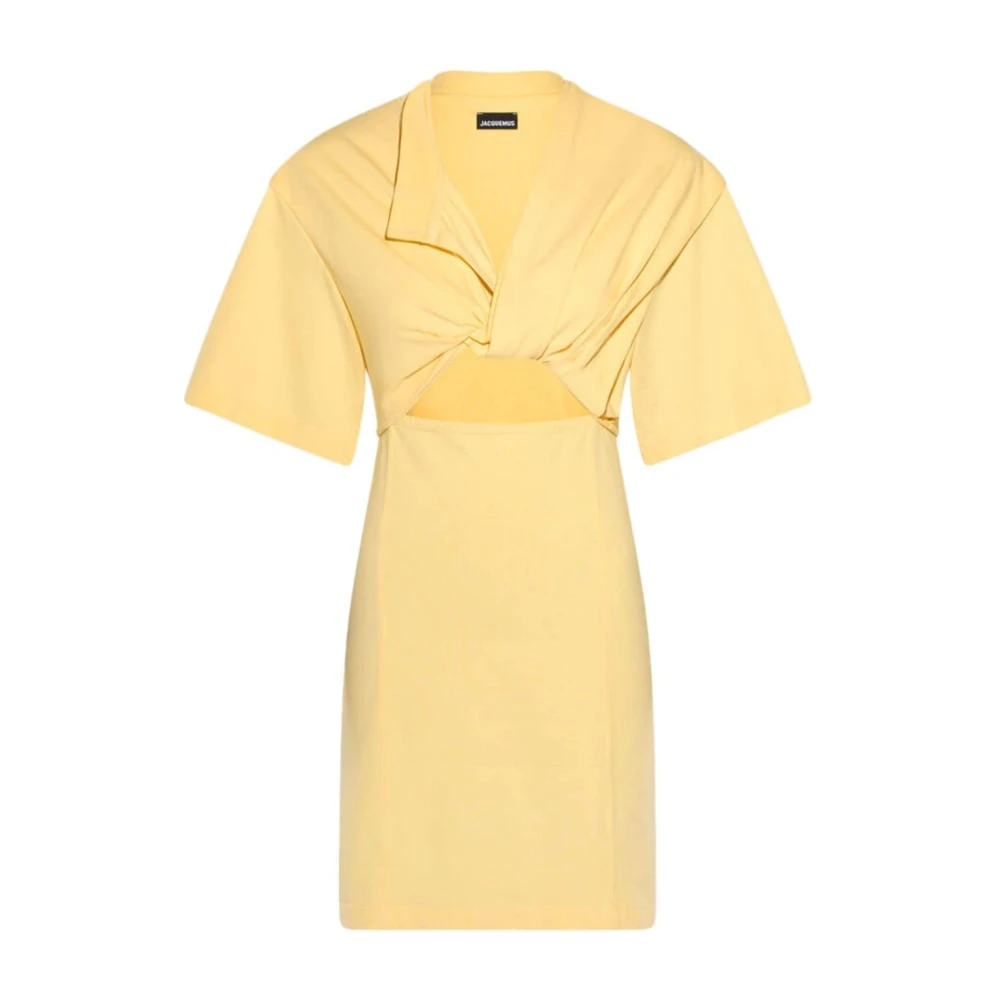 Jacquemus Gele Jurk met Uitsnijdingen Yellow Dames