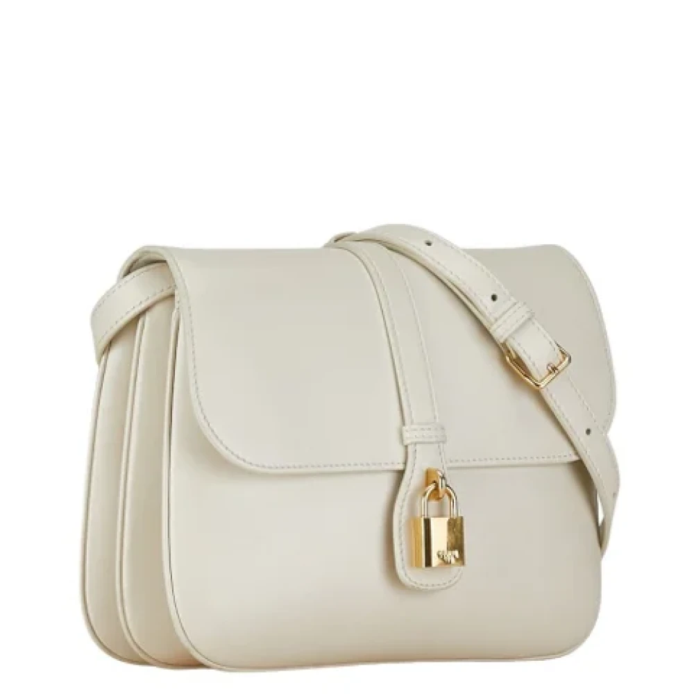 Celine Vintage Pre-owned Leather shoulder-bags White Dames