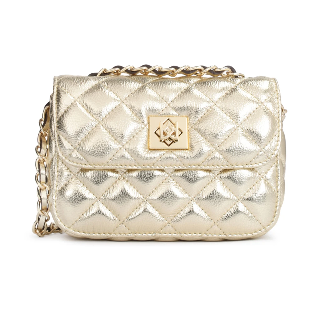 Kazar Elegante gouden tas met een ketting Yellow Dames