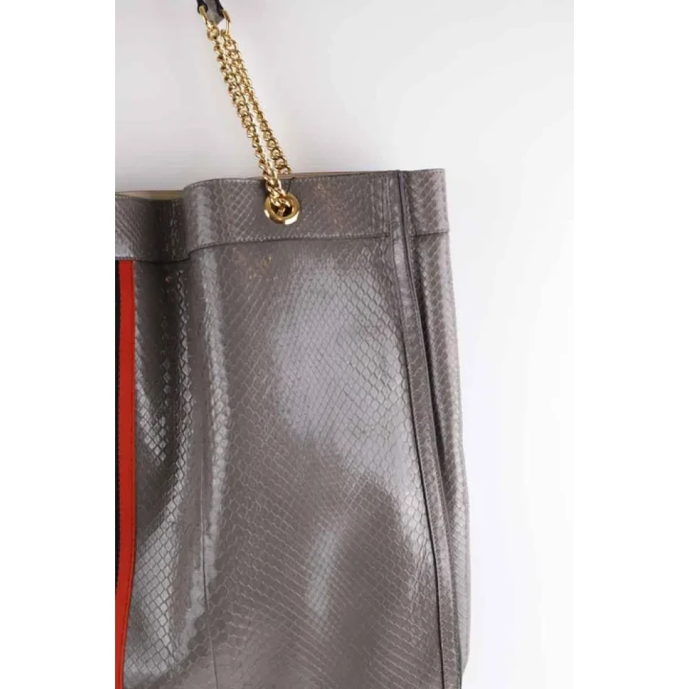 Gucci Vintage Pre-owned Leather gucci-bags Gray Dames