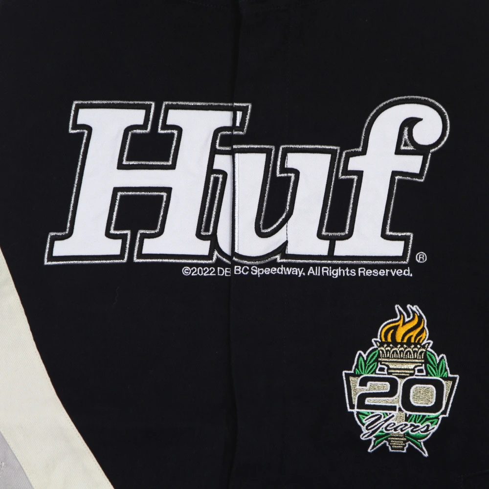 HUF Indigo Daytona Lichtgewicht Jas met Hoge Kraag Multicolor Heren