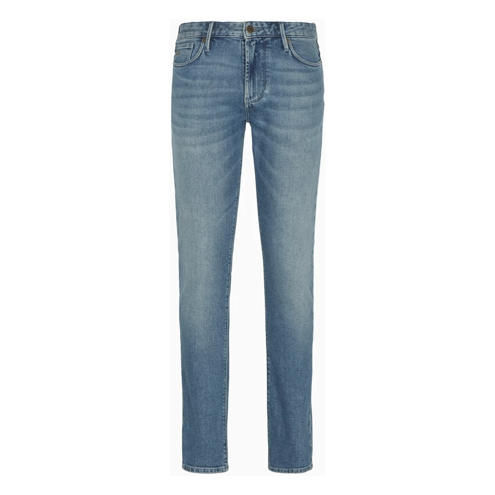 Emporio Armani Vintage Slim Fit Katoen Stretch Jeans Blue Heren