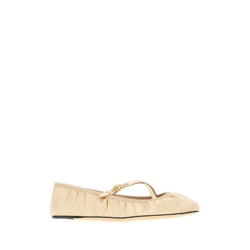 Dolce & Gabbana Women's Beige Elegant Ballet Flats For