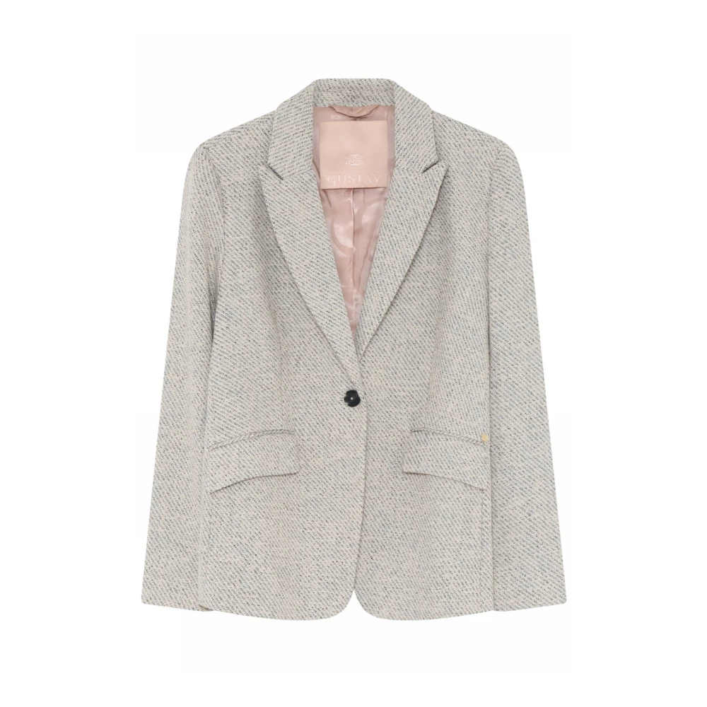 Gustav Elegante Blazer met V-hals en Zakken Gray Dames