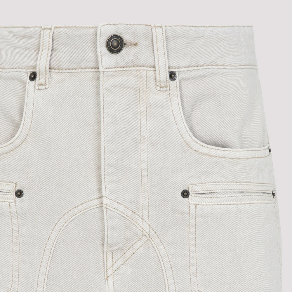 Isabel marant Midi Rok in Britt Stijl Beige Dames