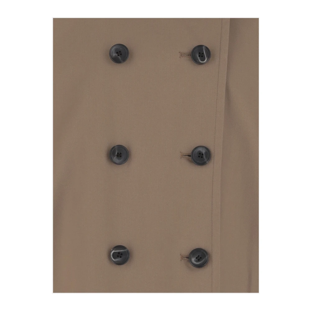 By Malene Birger Beige Stretch Cotton Trench Coat By Herenne Birger Beige Dames