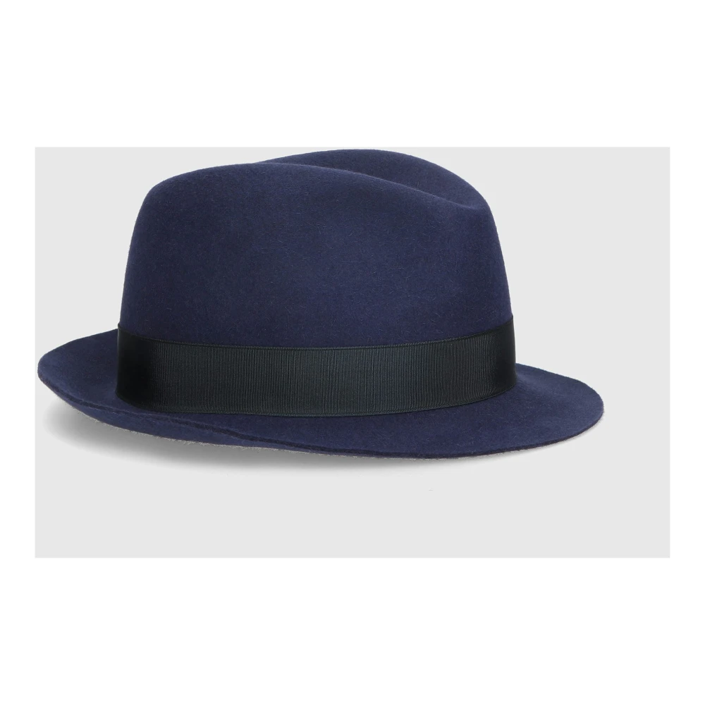 Borsalino Klassieke Vilt Trilby Hoed Blue Heren