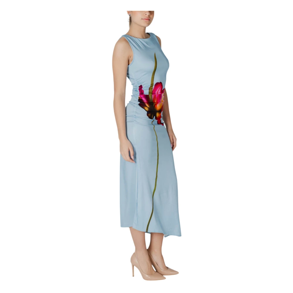 Desigual Lange Jurken Collectie in Viscose Mix Blue Dames
