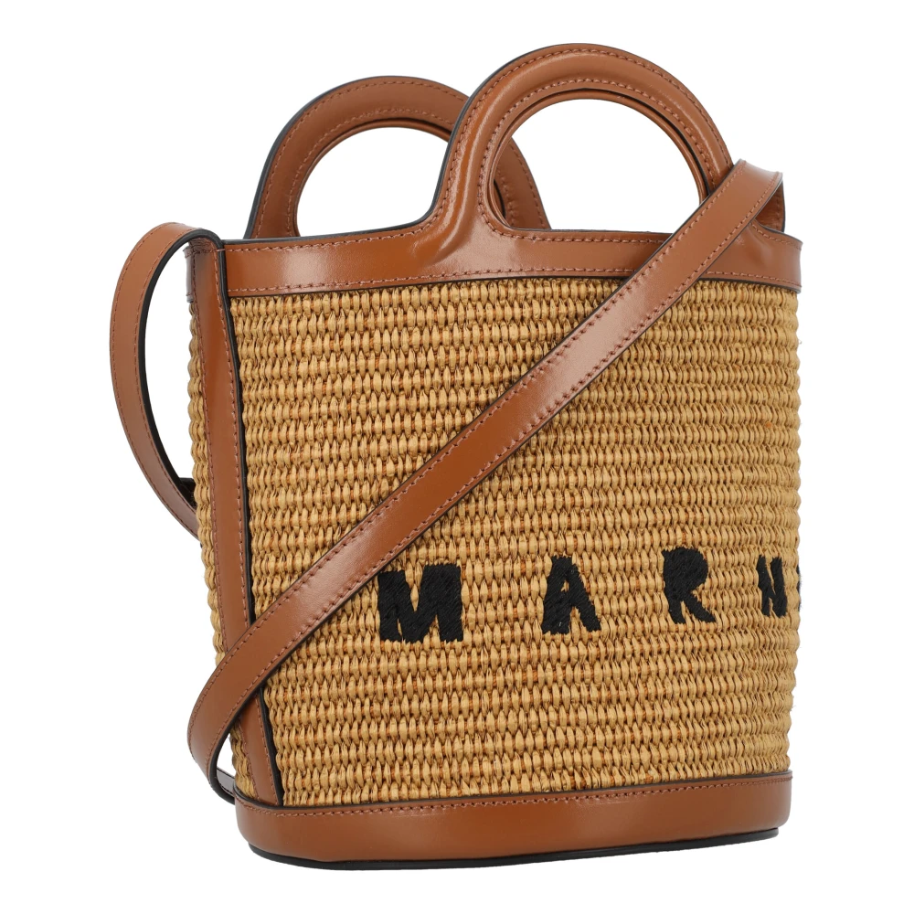 Marni Tropicalia Emmer Tas Ruwe Sienna Brown Dames