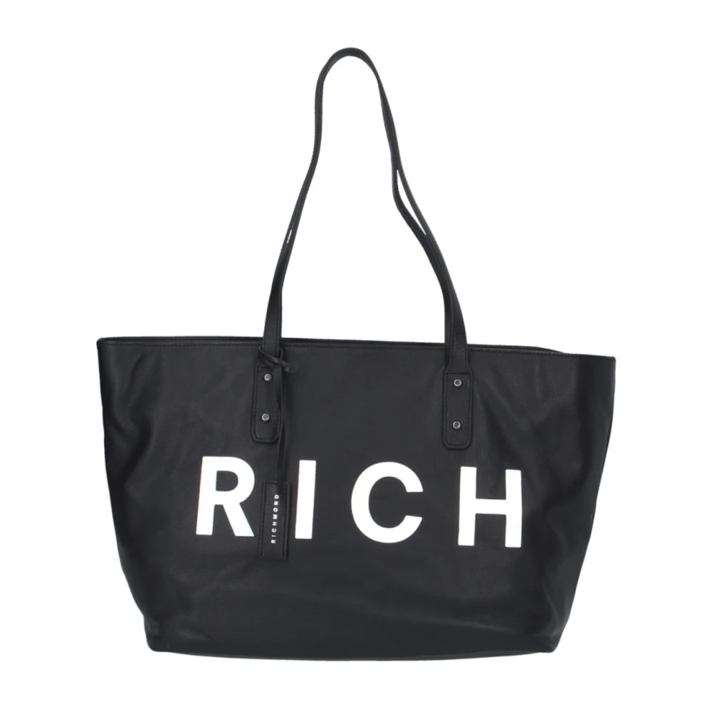 John Richmond Zwarte Schoudertas met Voorlogo Black Dames