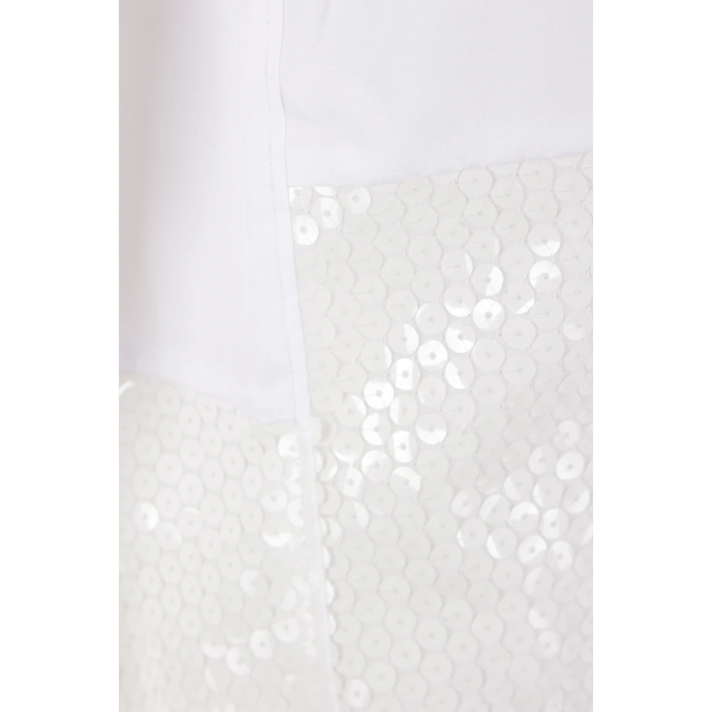 Comme des Garçons Witte Katoenen Patchwork Overhemd Long-Fit White Heren
