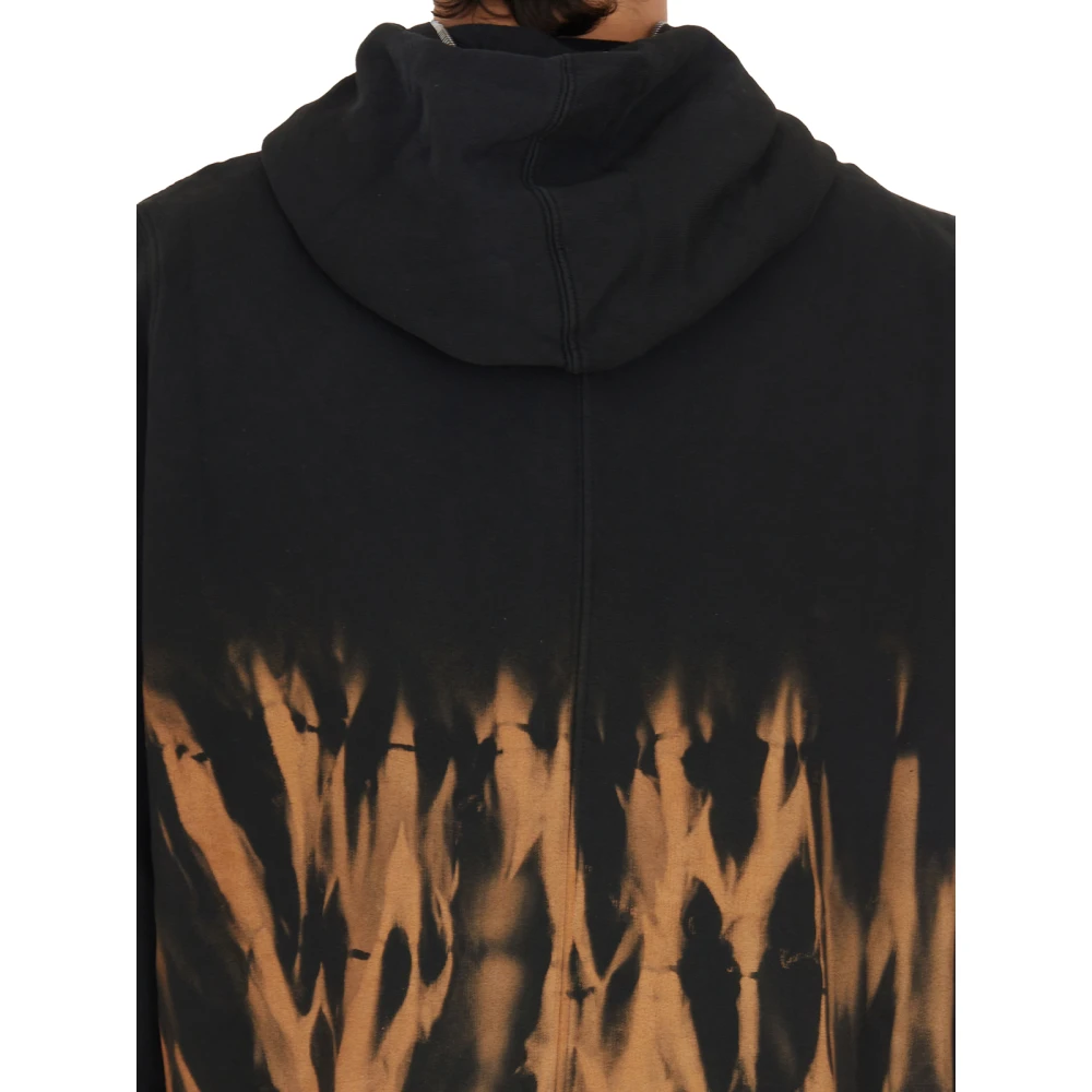 Rick Owens Black Terra Jumbo Gimp Hoodie Black Heren