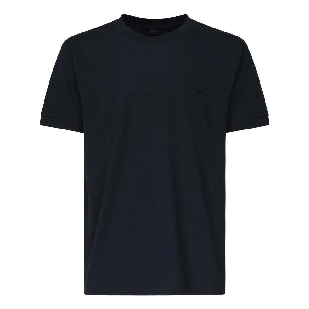 Fay - Tops > T-Shirts - Black - Fay - Modalova