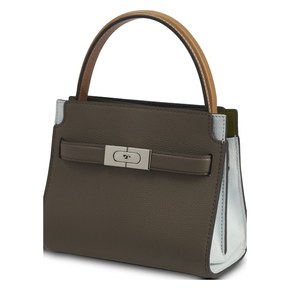 TORY BURCH Kleur-Blok Kiezel Petite Dubbele Tas Green Dames