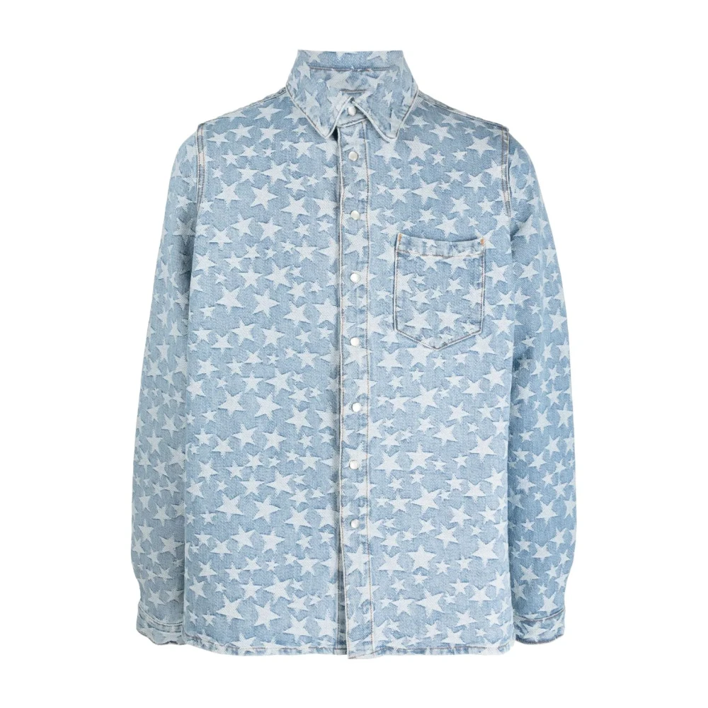 Erl Men's Blue Shirts - Denim Shirts - S - Shirts