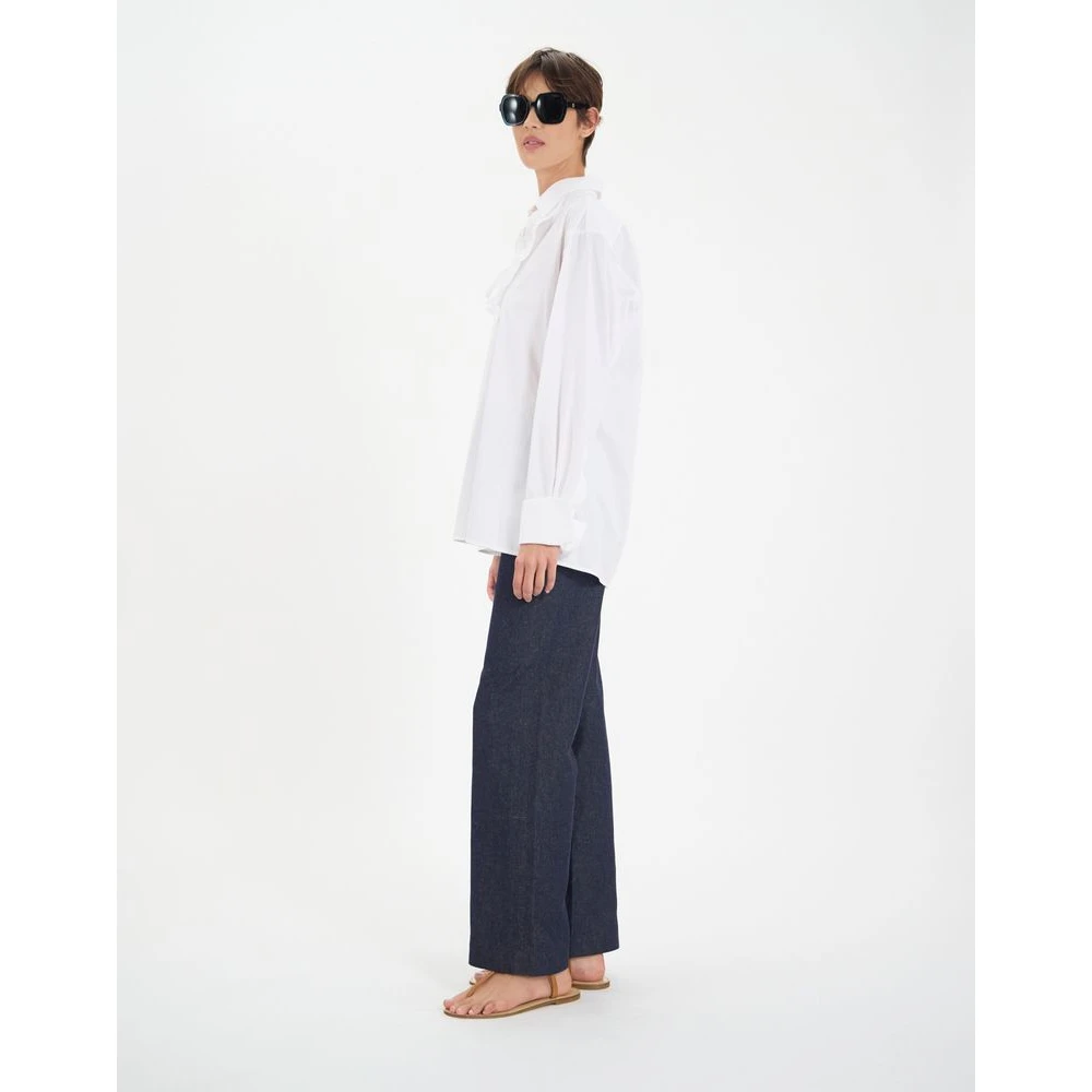 Ines De La Fressange Paris Ortiz katoenen overhemd White Dames