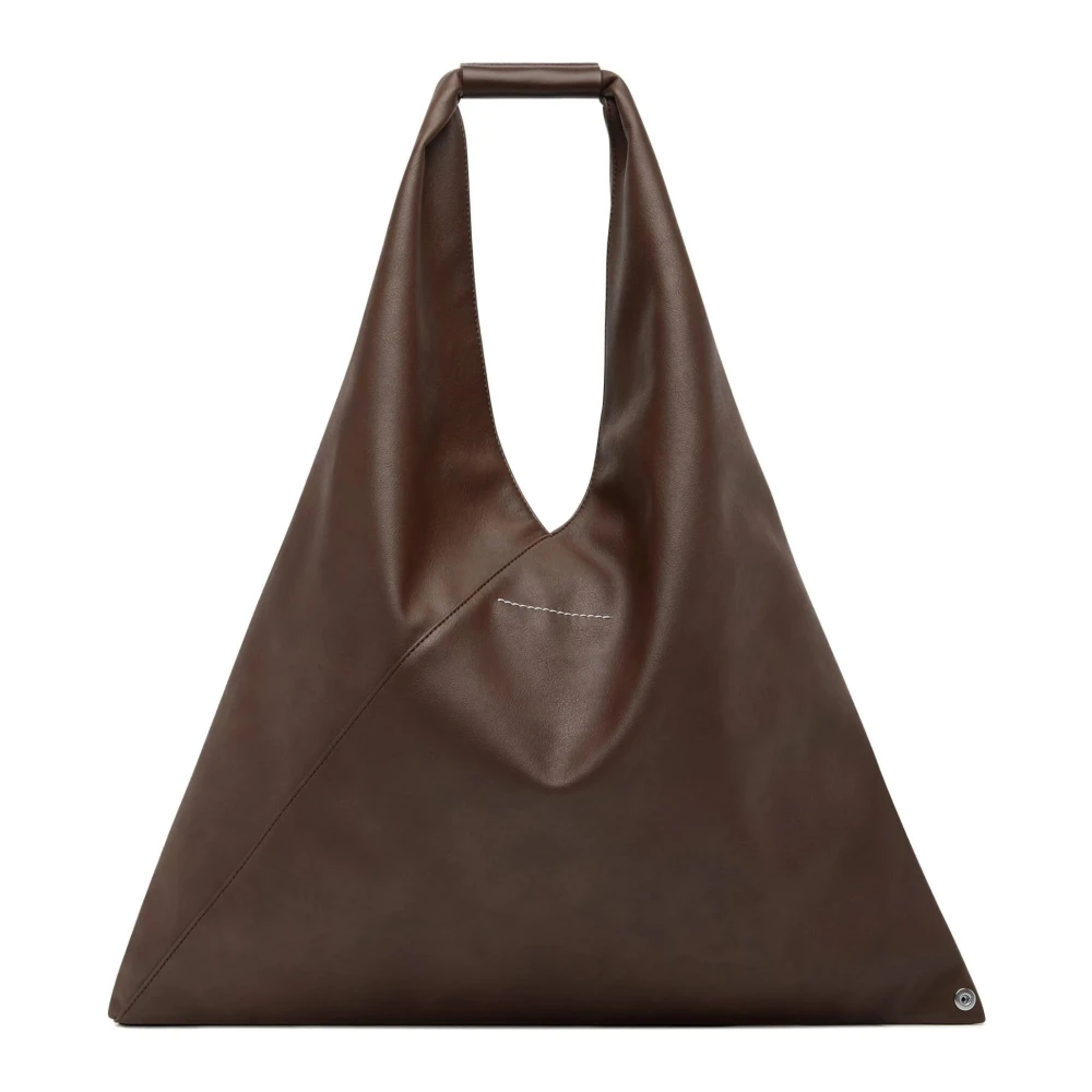 Mm6 Maison Margiela Japanese Handbag With Tubular Handle - Female - Shoulder Bags - Brown - One Size - Bags - Image 4