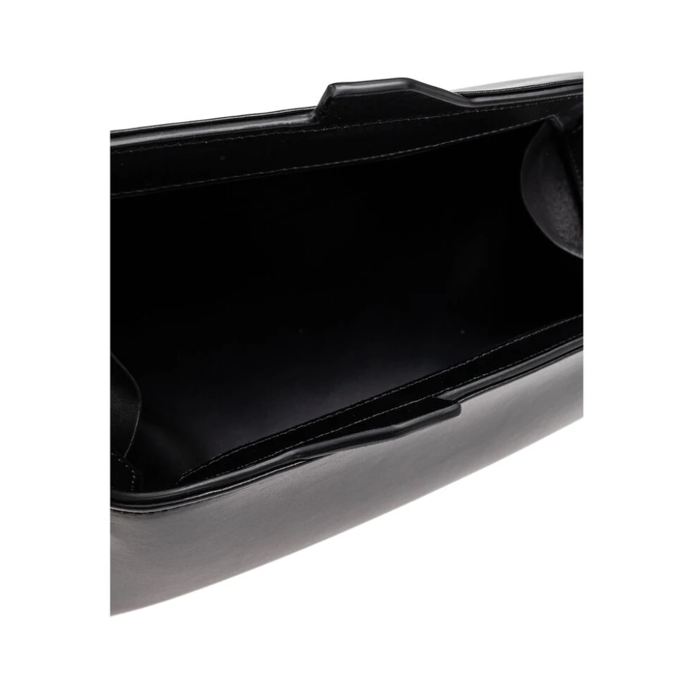 The Attico Zwarte Magnetische Sluiting Asymmetrische Tas Black Dames
